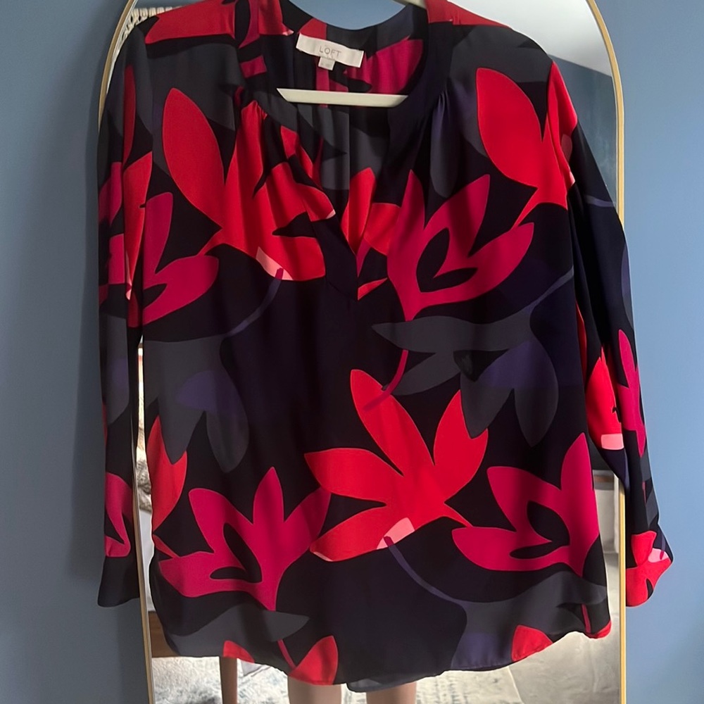 The LOFT work blouse multicolor